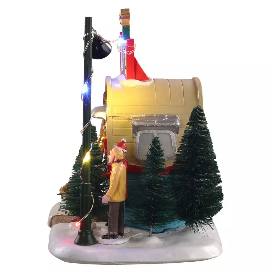 Village de Noël Lemax à piles lumineux Vendeur de sapins