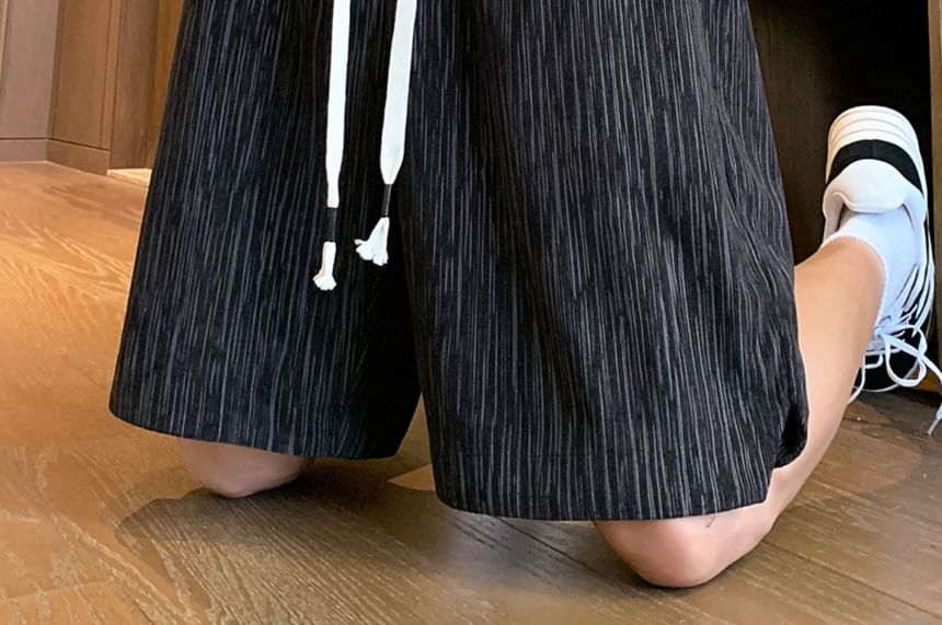Drawouf - Gestreepte shorts met gemiddelde taille