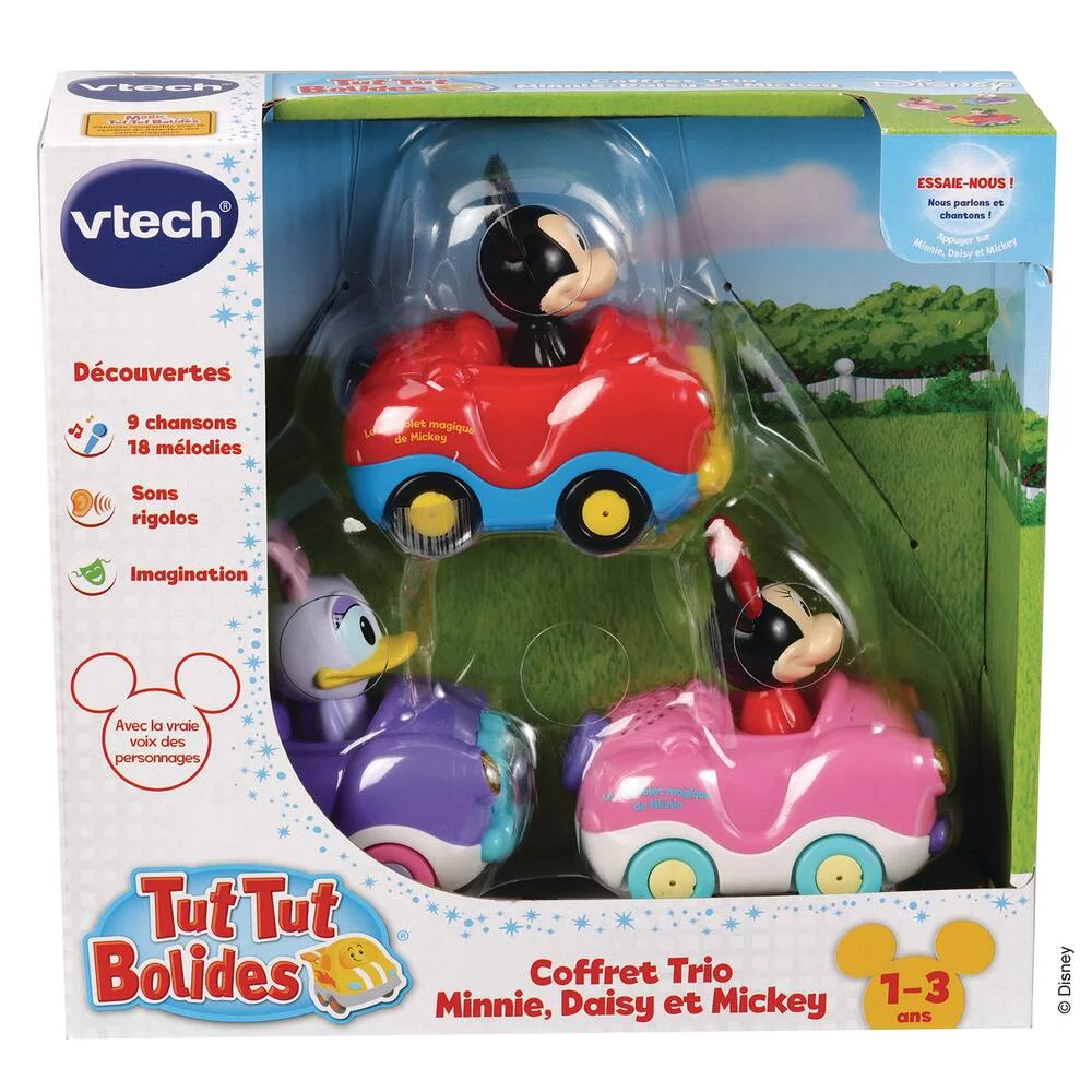COFFRET VEHICULE TRIO MINNIE\/MICKEY - CABRIO MINNIE + CABRIO DAISY + CABRIO MICKEY
