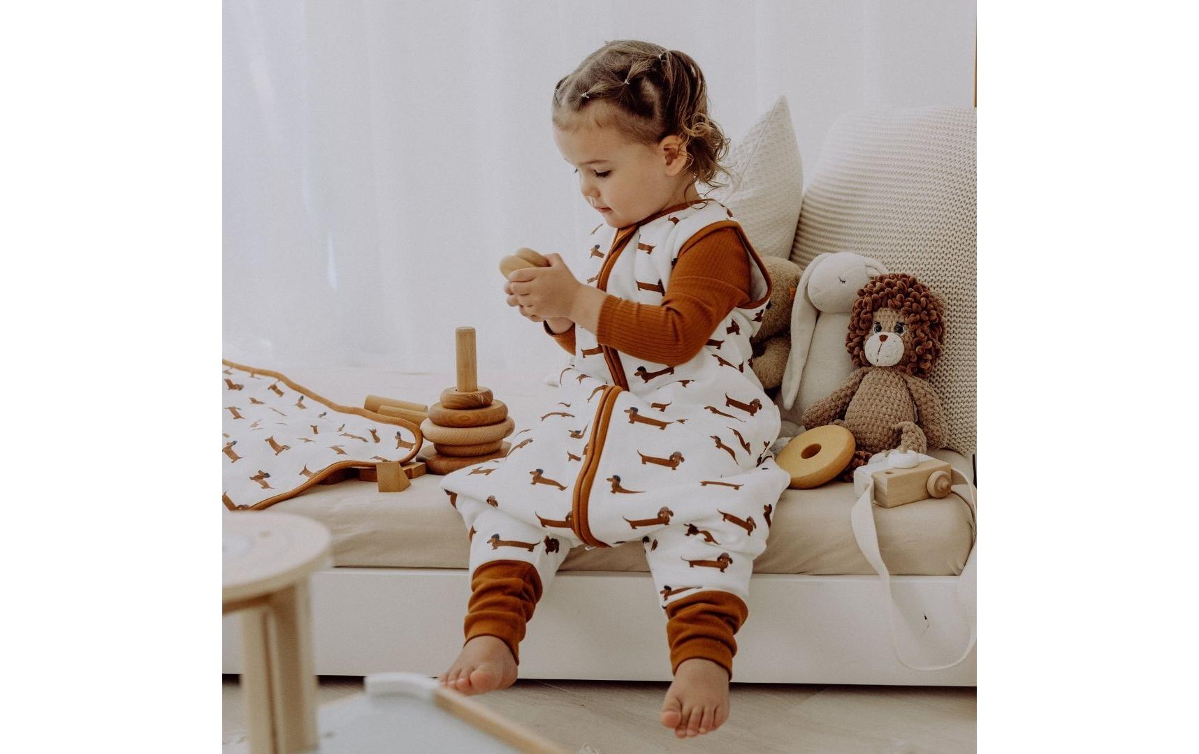 Baby-Ganzjahrschlafsack Jumper Dackel 70 cmGanzjahresschlafsack mit Füssen für Babys