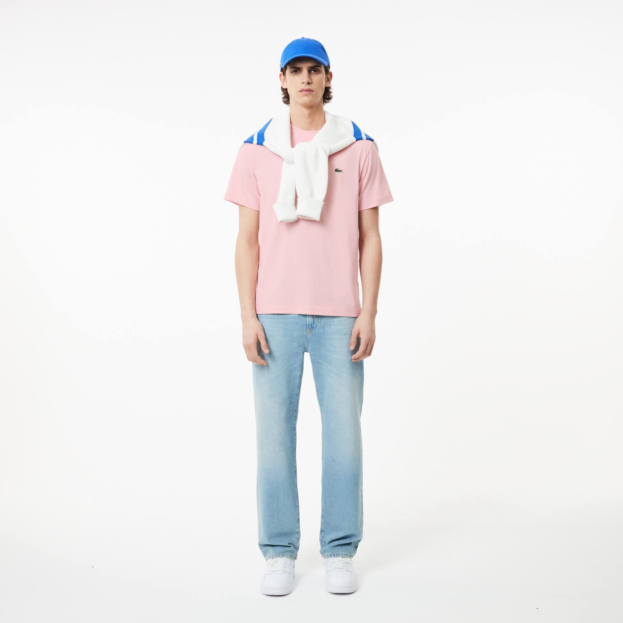T-Shirt aus Baumwolljersey T-Shirts - Rosa - Lacoste - Herren