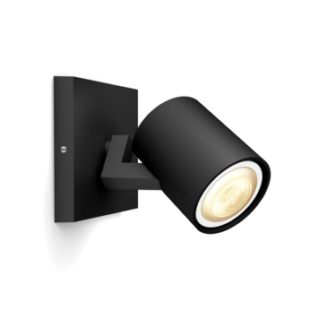 Philips Hue opbouwspot Runner zwart - warm tot koelwit licht 4.2W - 1 spot