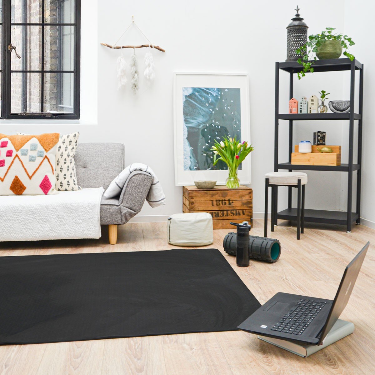 200x116 XXL Fitnessmatte - 6mm Extra Breite Yogamatte - Rutschfeste Sportmatte