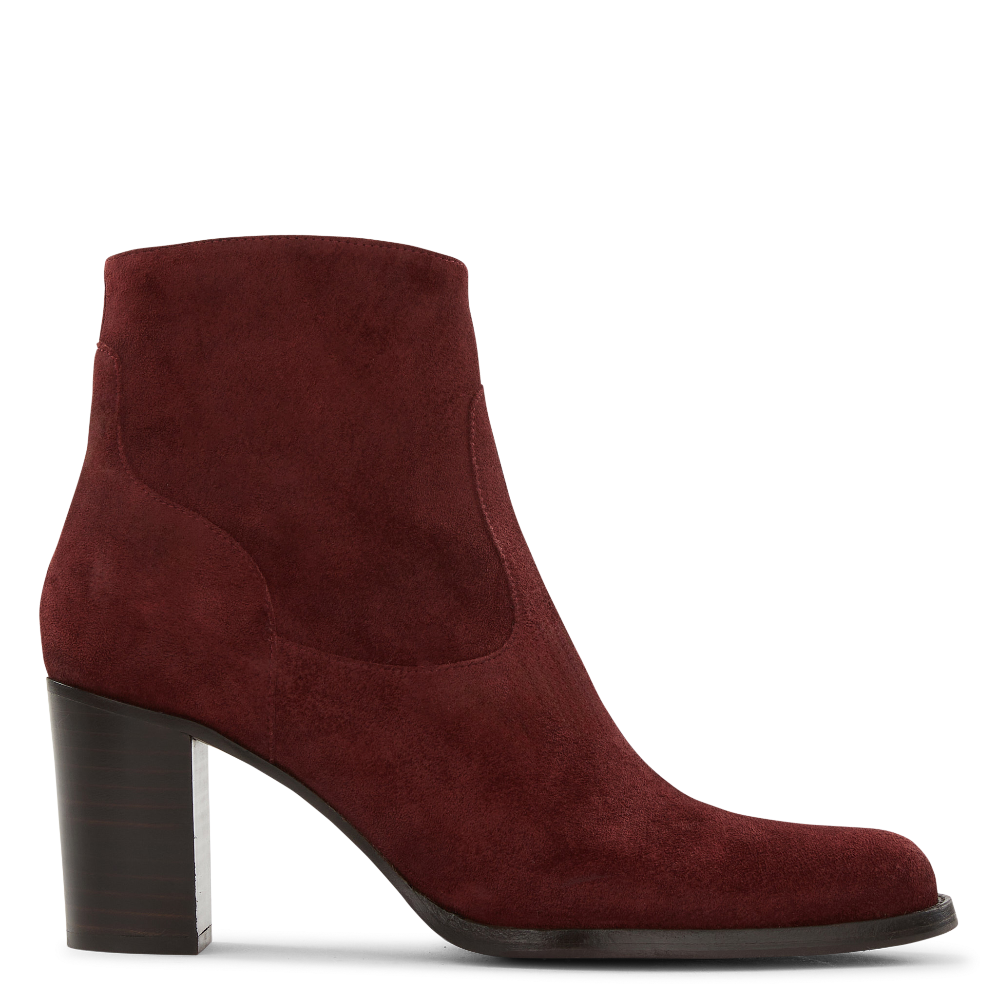 LEGEND 70 - Bottines à talon en cuir velours | Rouge