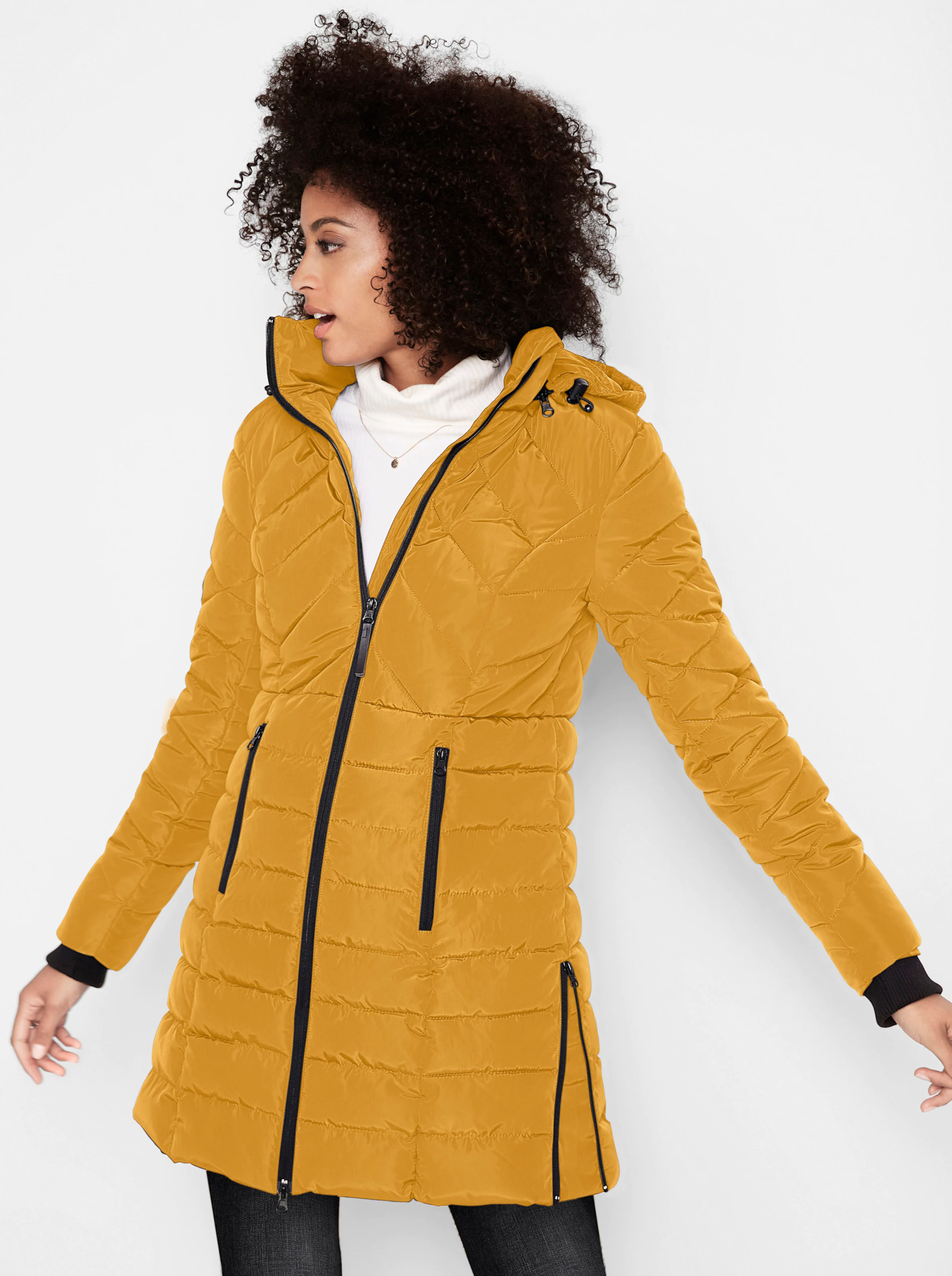 Steppjacke in ocker