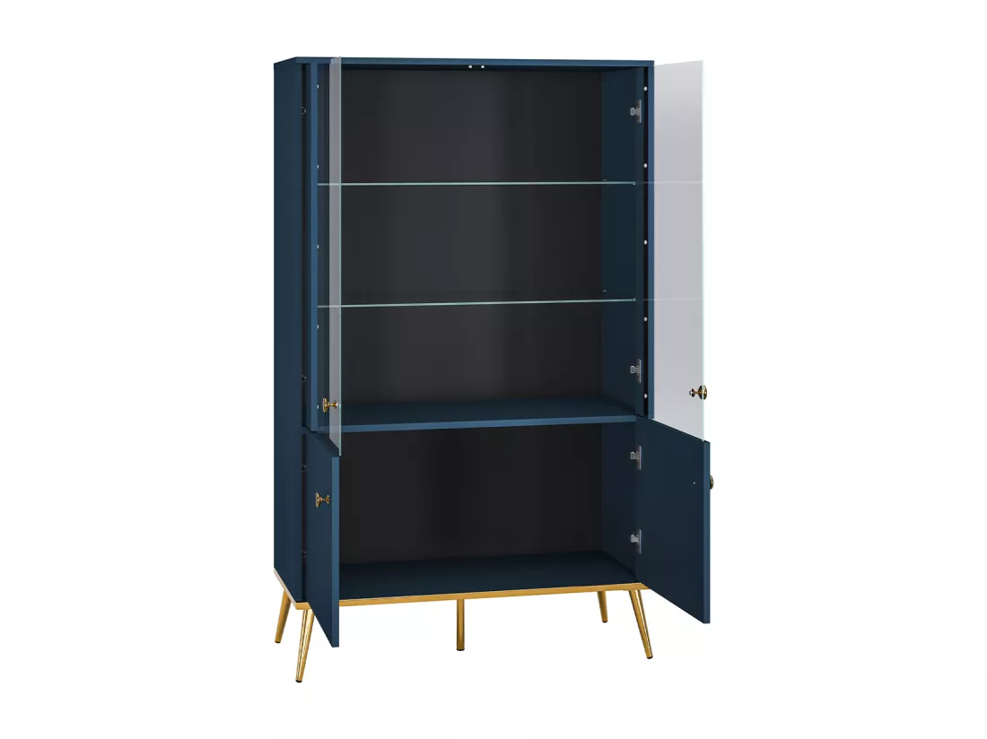 Vaissellier 4 portes Thalia Bleu