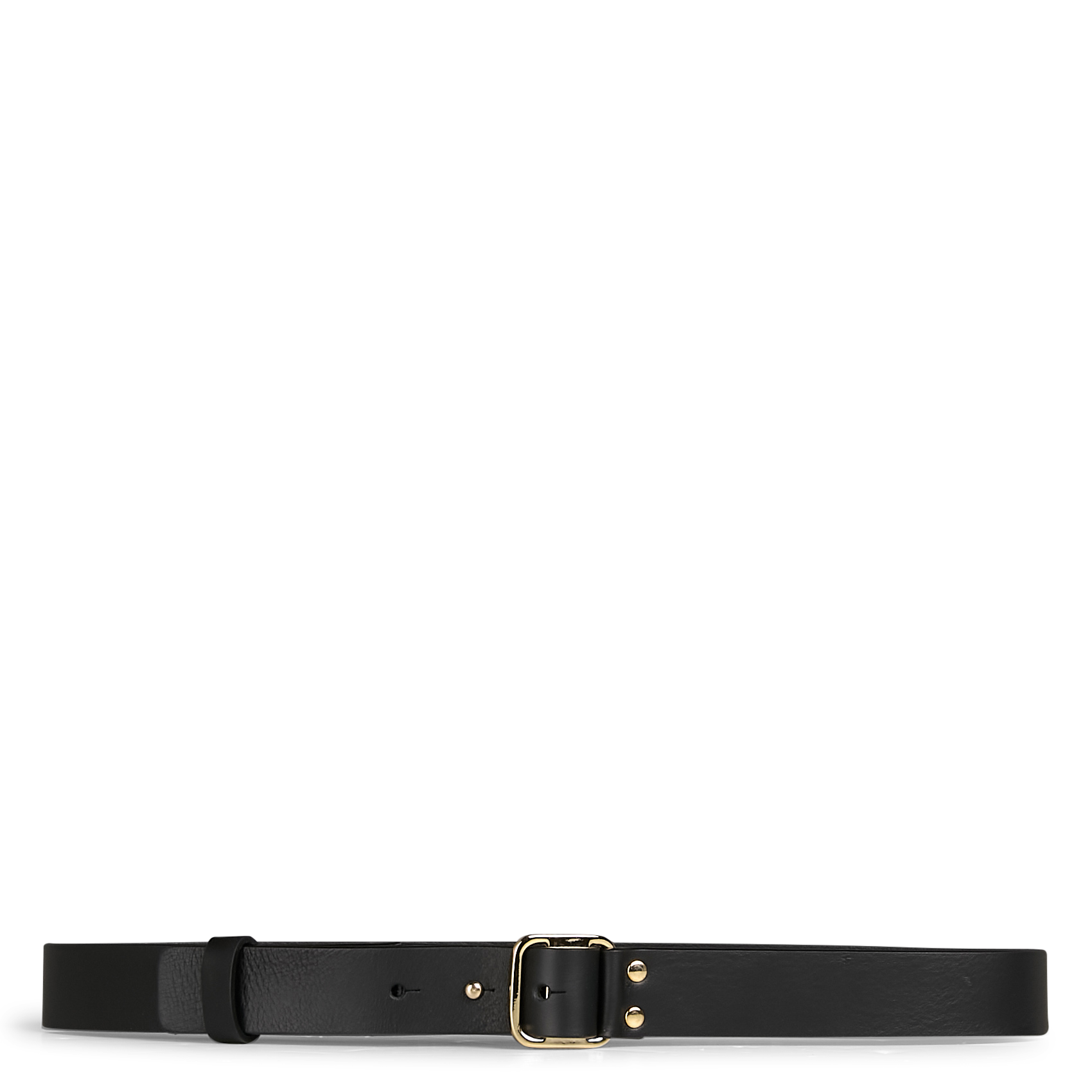 Ceinture fine en cuir | Noir