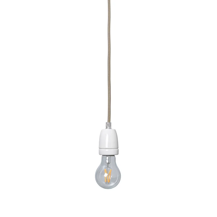 Ferm Living - Kabel mit Baldachin für Pendelleuchte, dark cashmere (E27 Fassung)