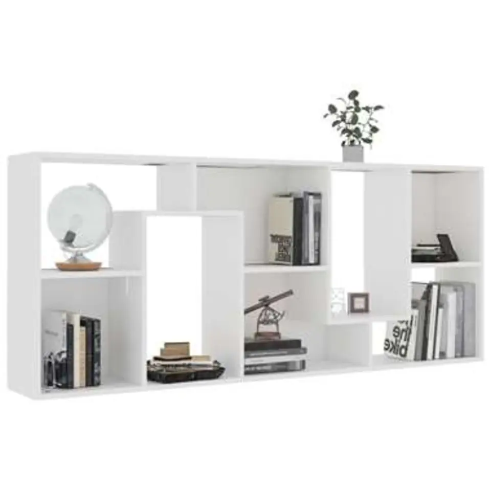vidaXL - Boekenkast - Wit - Bewerkt hout