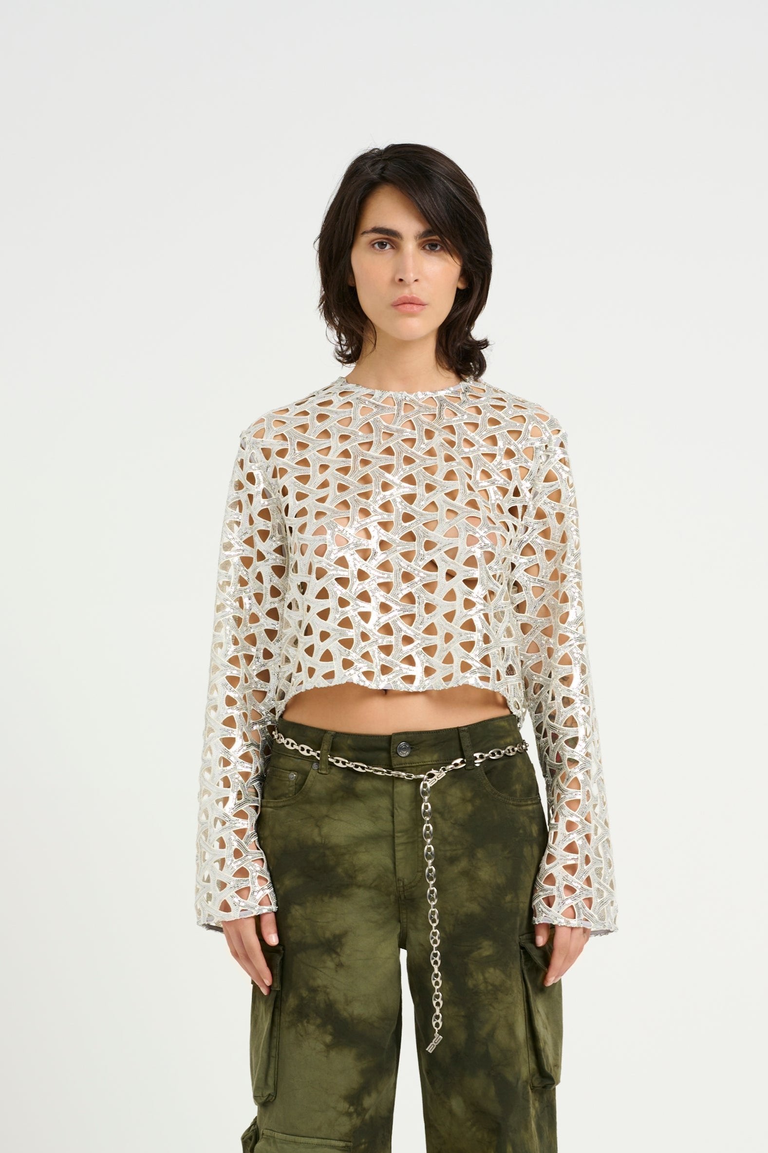 GESTUZ  AmeliaGZ LS bluse - Silvershine