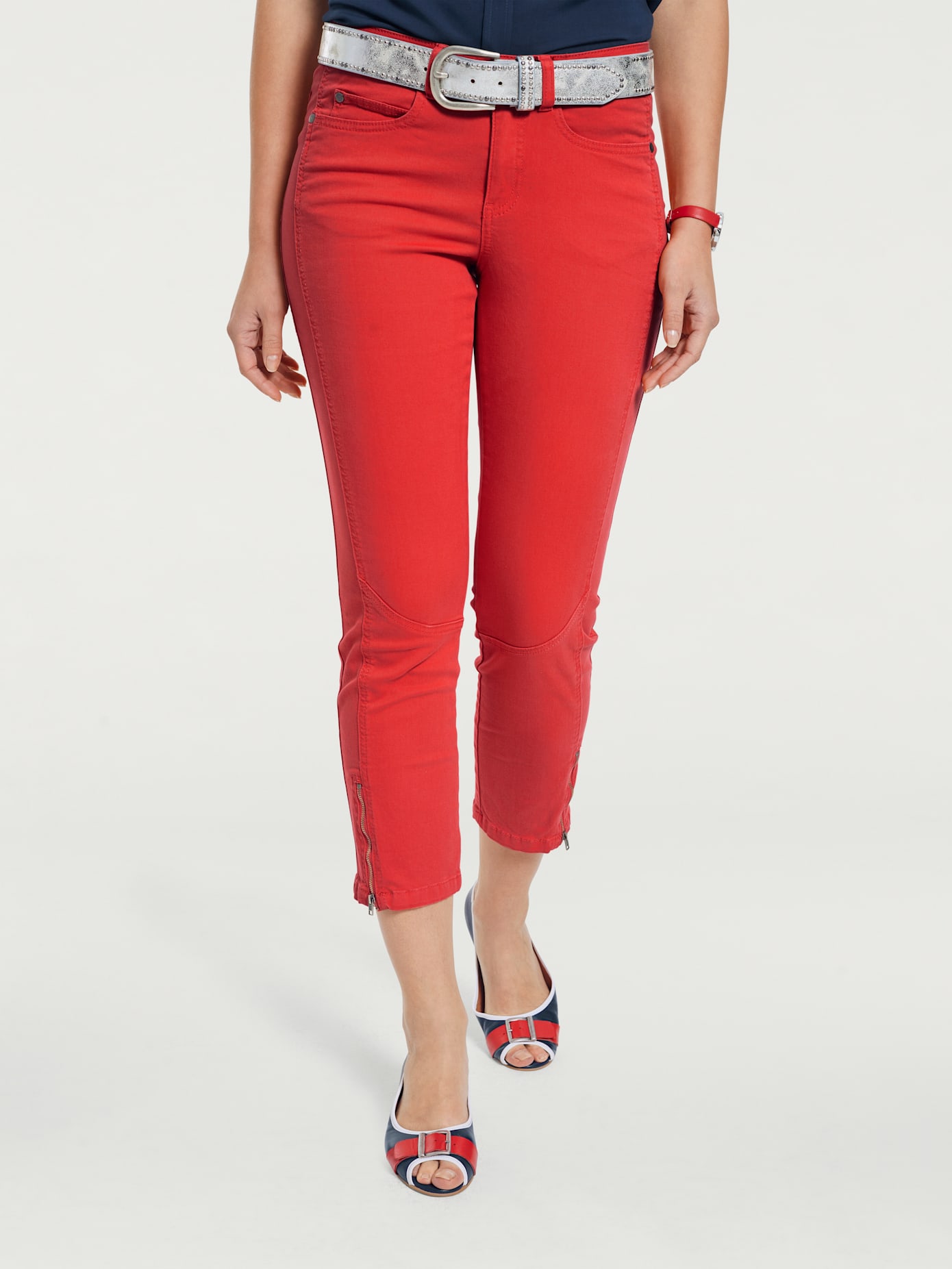 Pantalon effet ventre plat coupe skinny