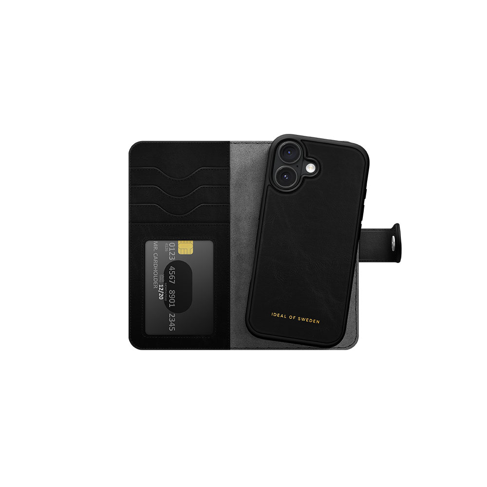 iPhone 17 2in1 MagSafe Leder Tasche   Hülle Slim Magnet Book Cover (IDMWPMS-I2561-01) - Schwarz