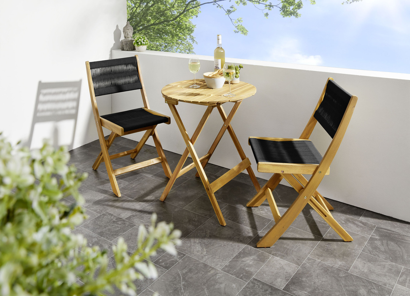 Bistro-Set Lanzarote aus Akazienholz
