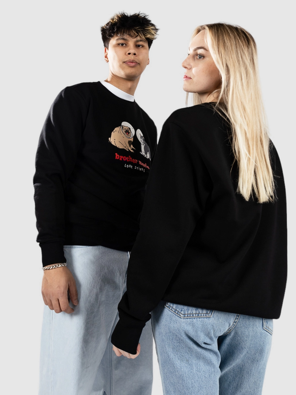Brother Merle Love Stinks Sweater black