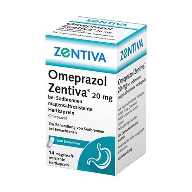 Omeprazol Zentiva 20 mg bei Sodbrennen, 14 St