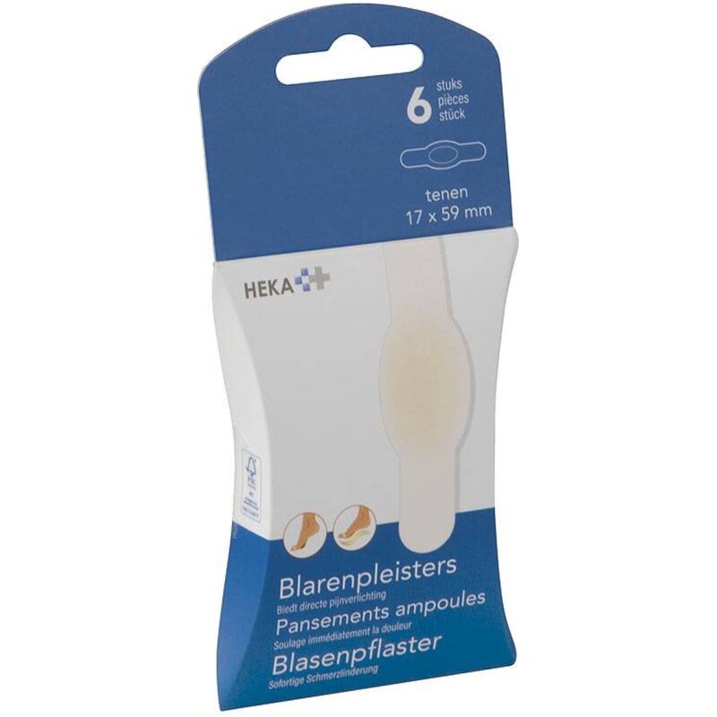 Pansements pour ampoules orteil Heka - boîte de 6