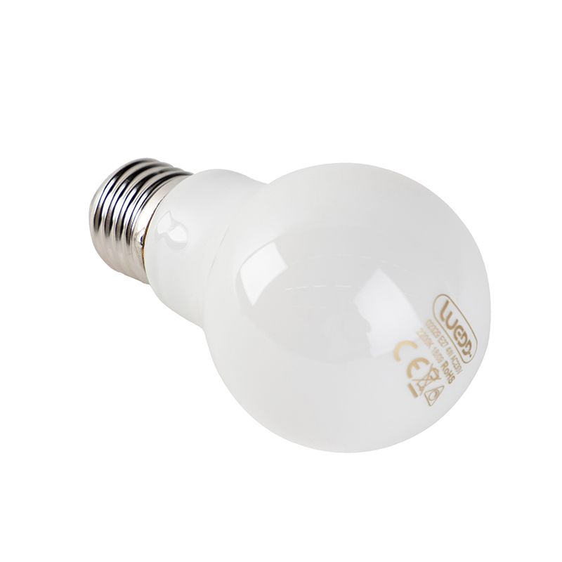 Set van 5 dimbare E27 LED lampen opaal glas 4W 320 lm 2200K