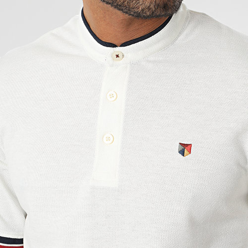 Lot De 2 Polo Manches Courtes Win Mao Beige Clair Bleu Clair Chiné