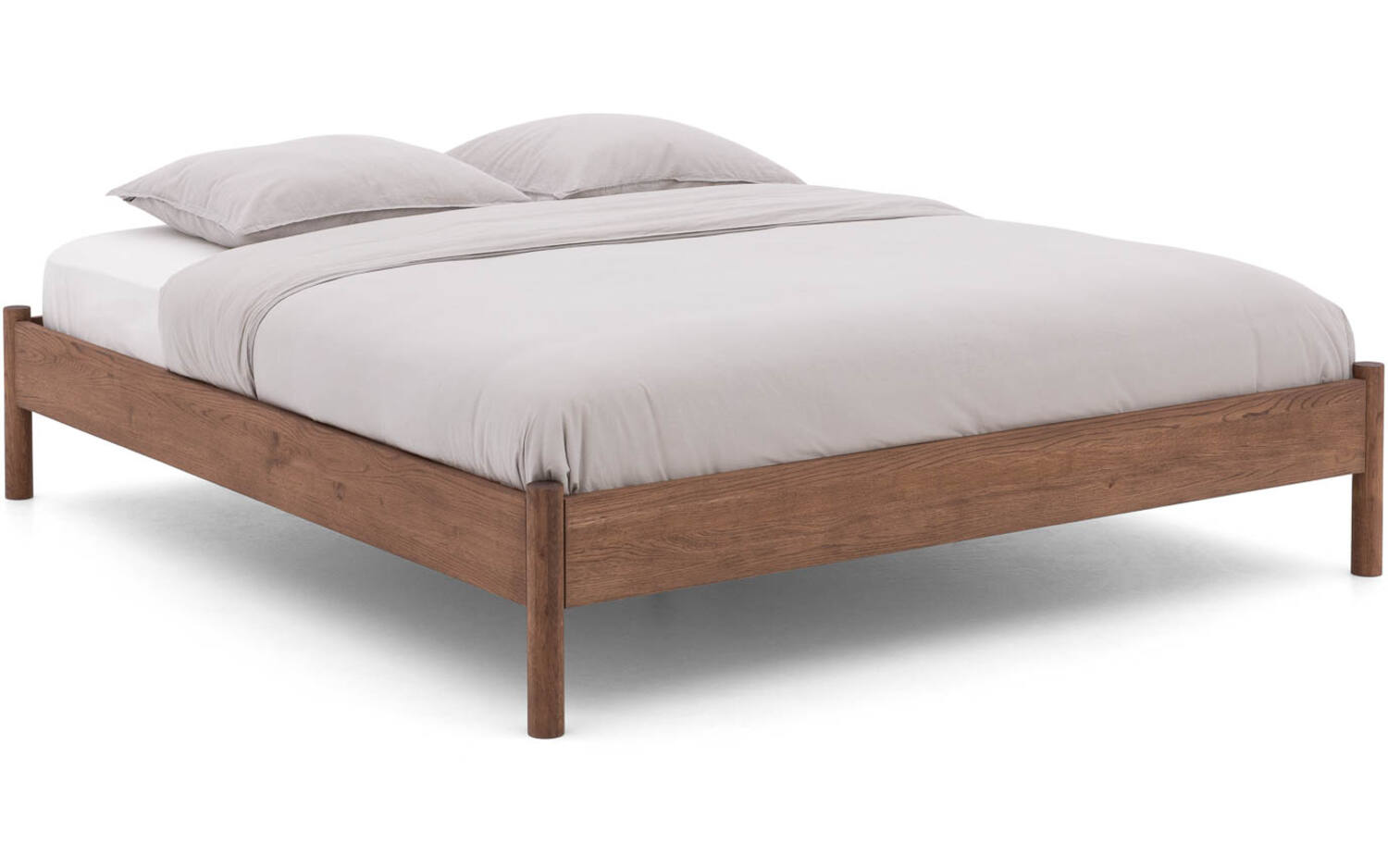 Goossens Bedframe Roll - 180 x 220 - Eiken soft touch lak notenkleur -