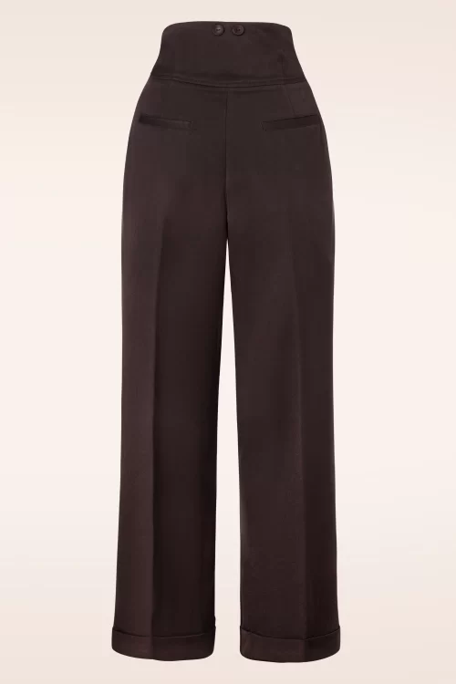 Banned Retro Girl Boss broek in bruin