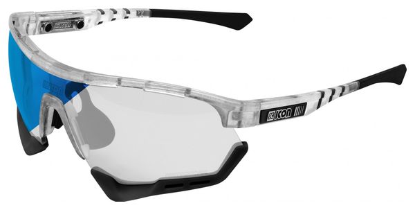 Scicon Sports Aerotech SCN XT Photochromic XL Lunettes De Soleil De Performance Sportive (Miroir Bleu Photochromique Scnxt/Matt Gelé)