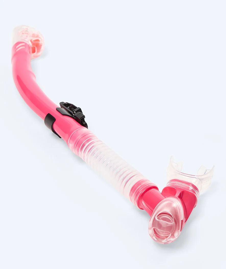 Watery full-dry snorkel til voksne - Hudson - Rød/pink