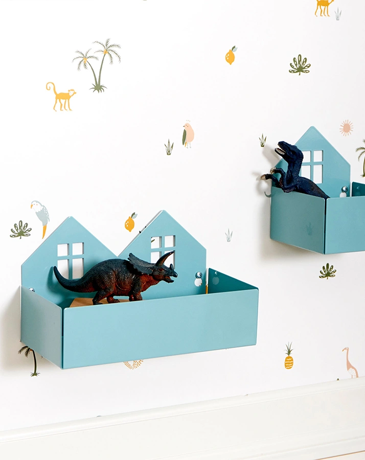 Wandregal TWIN HOUSE (13x22x11) in hellblau