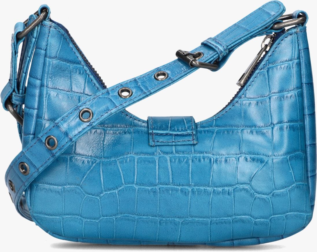N\u00DANOO blauwe n&uacute;noo schoudertas palma buckle texas