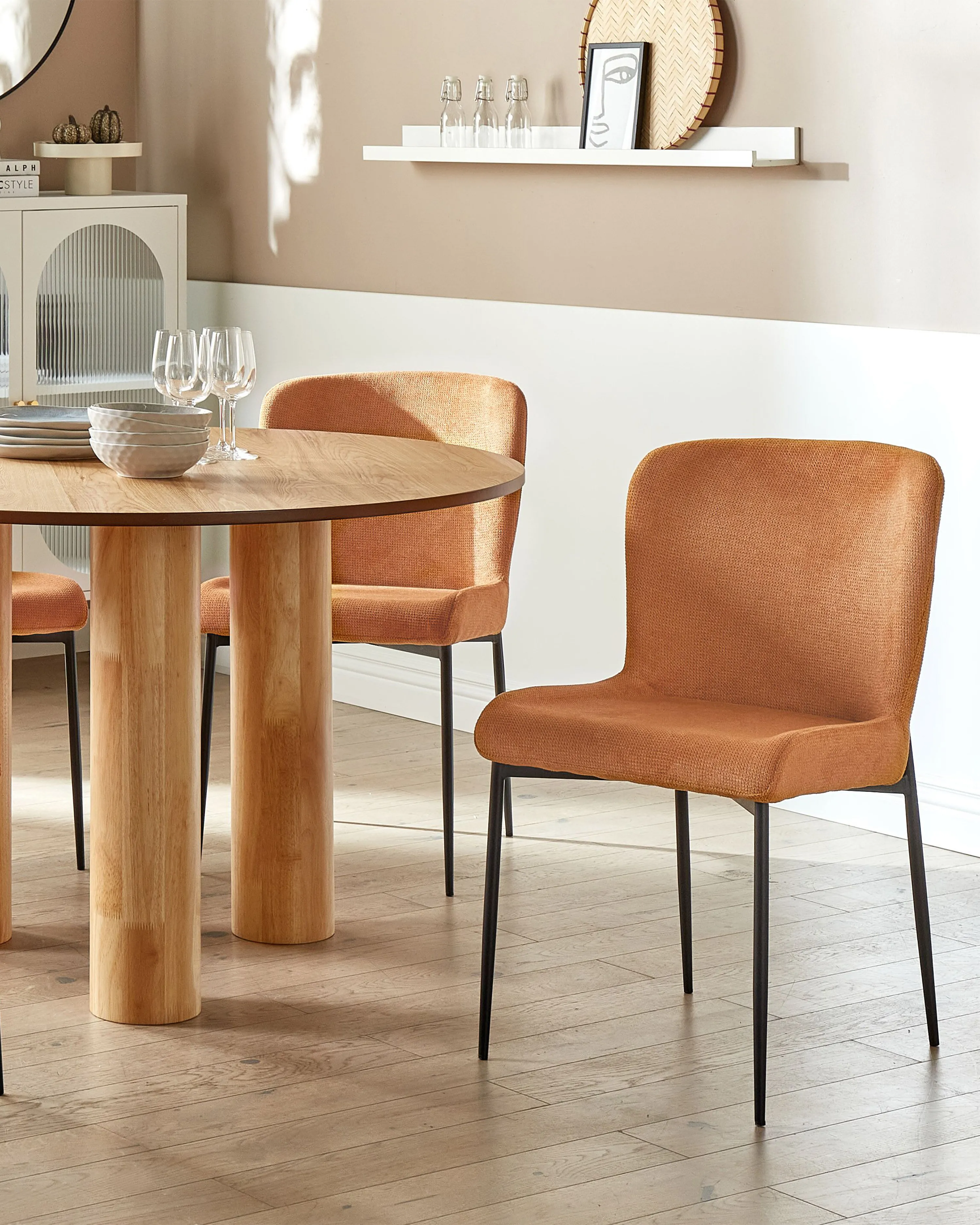 Set van 2 eetkamerstoelen ADA Oranje