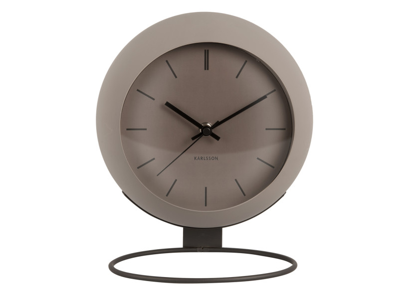 Table Clock Nirvana Globe KA5858GY Dark warm grey