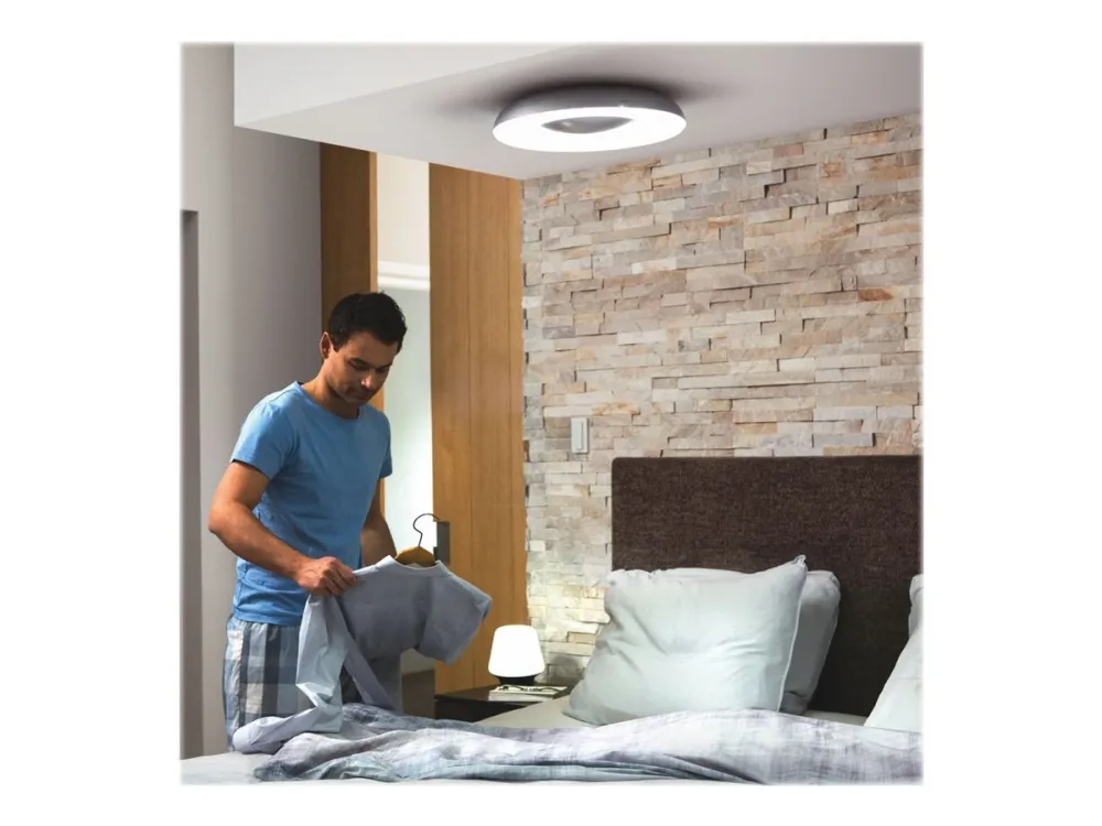 Philips Hue White ambiance Still - Loftslampe - LED - 22.5 W (tilsvarende 204 W) - klasse F - varmt til køligt hvidt lys - 2200-6500 K - rund - sort
