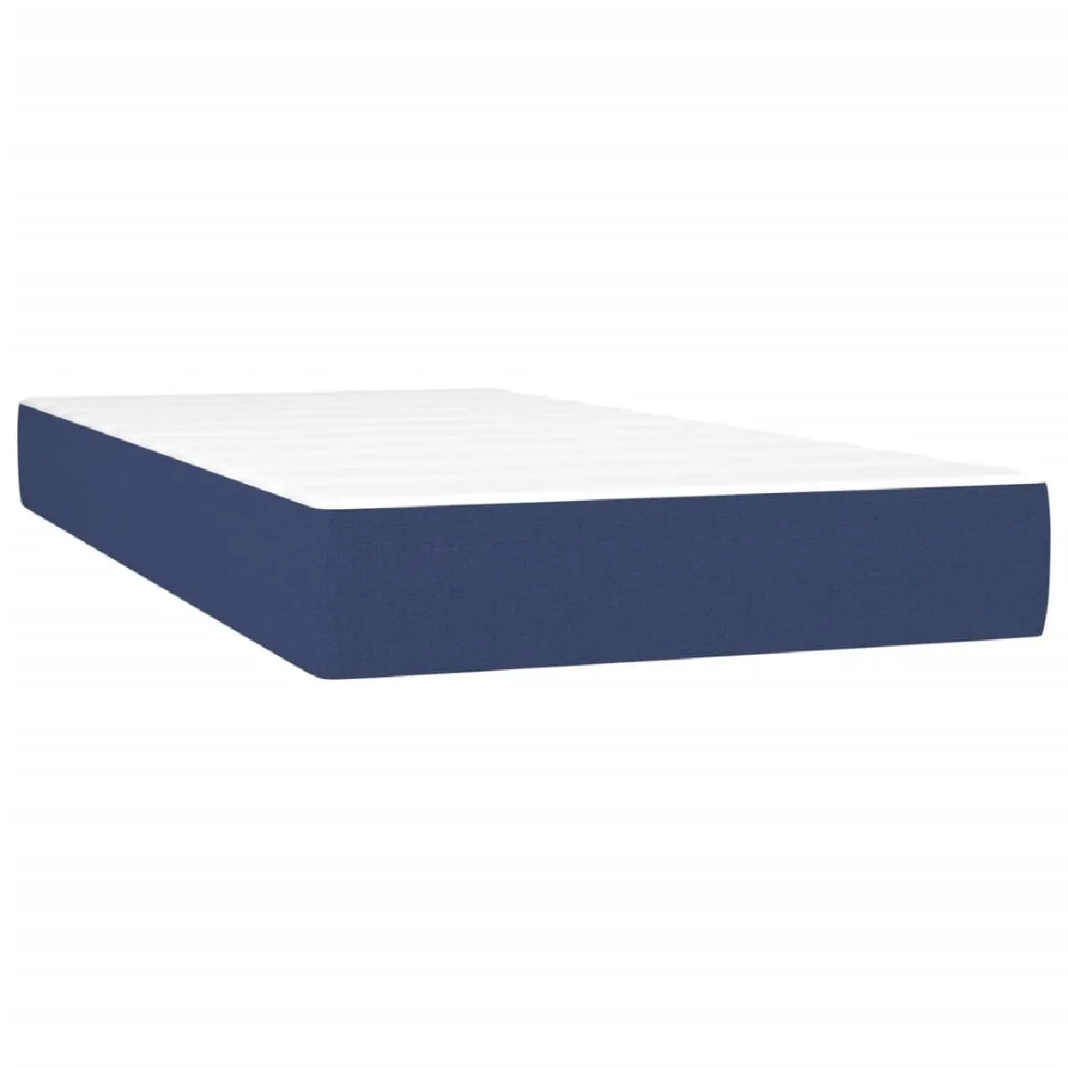 vidaXL Sommier à lattes avec matelas - Bleu 80x200 cm