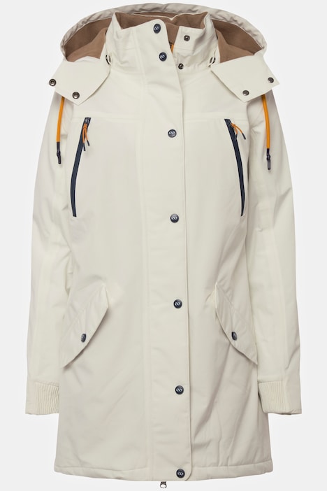 Funktions-Jacke, Kapuze, verdeckter Zipper, fällt kleiner aus
