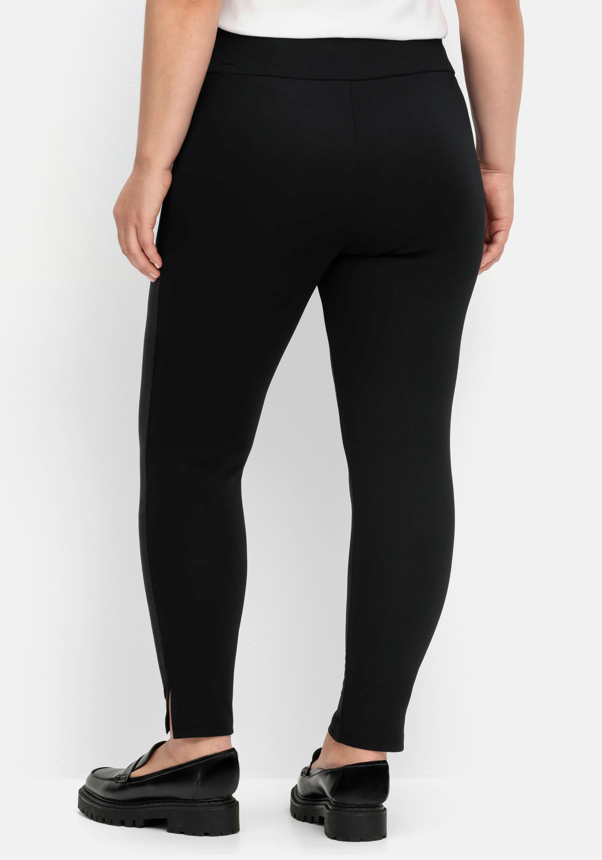 Leggings in Velourslederoptik vorn