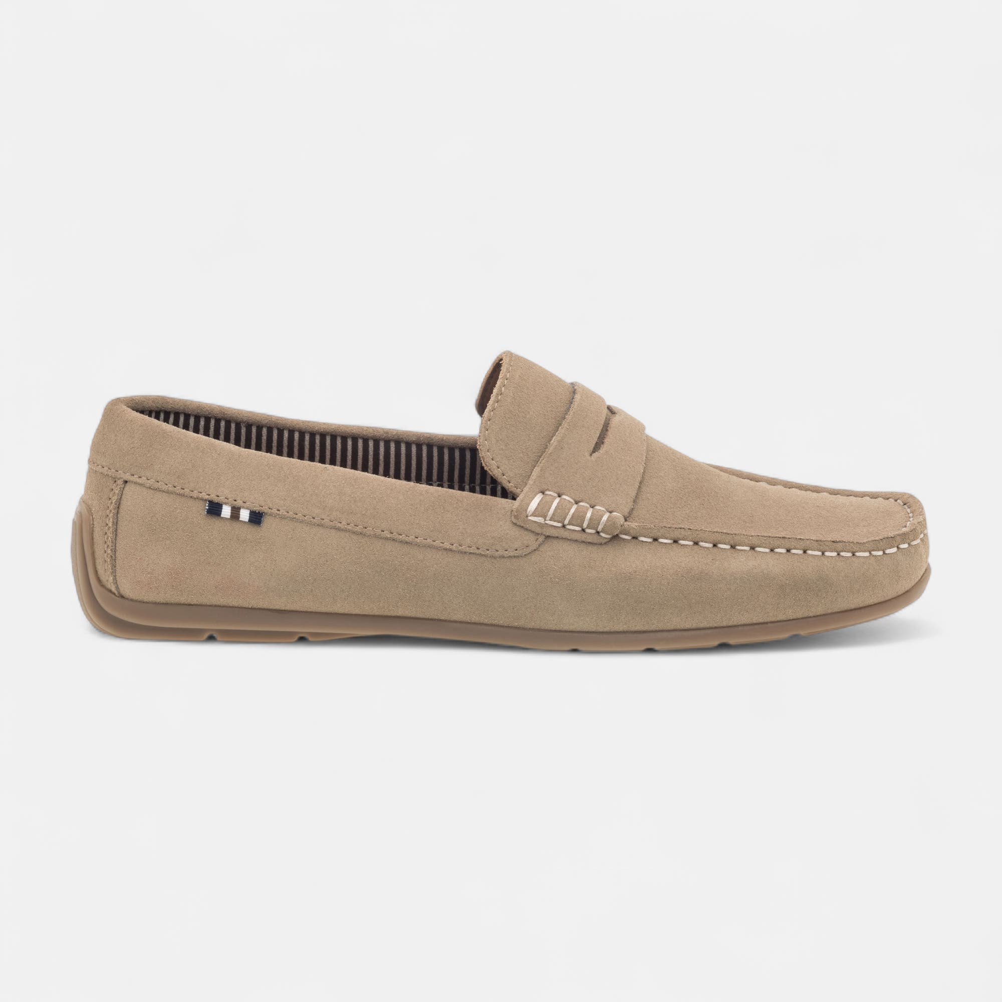 Mocassins Homme en cuir beige