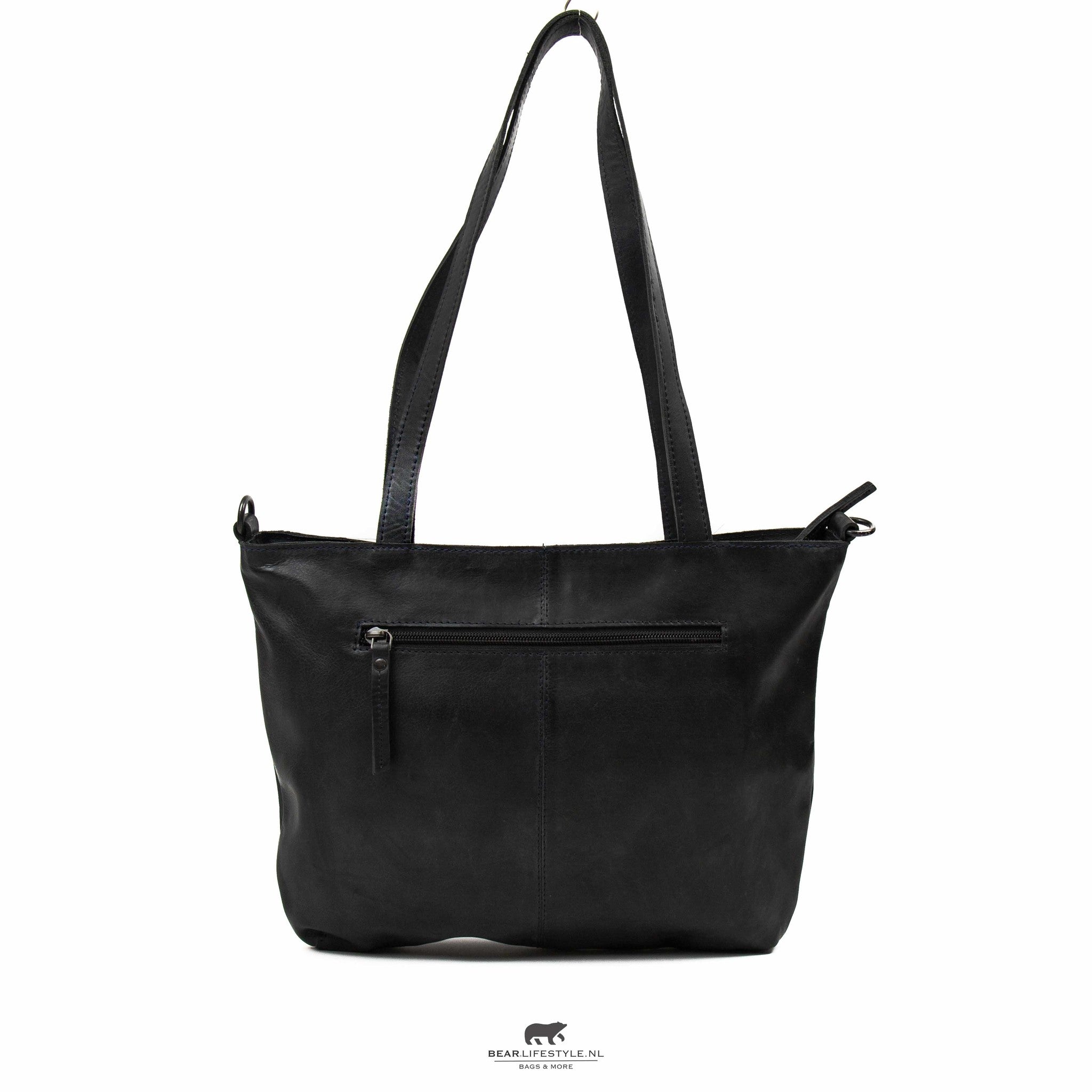 Shopper 'Flora' zwart Zwart