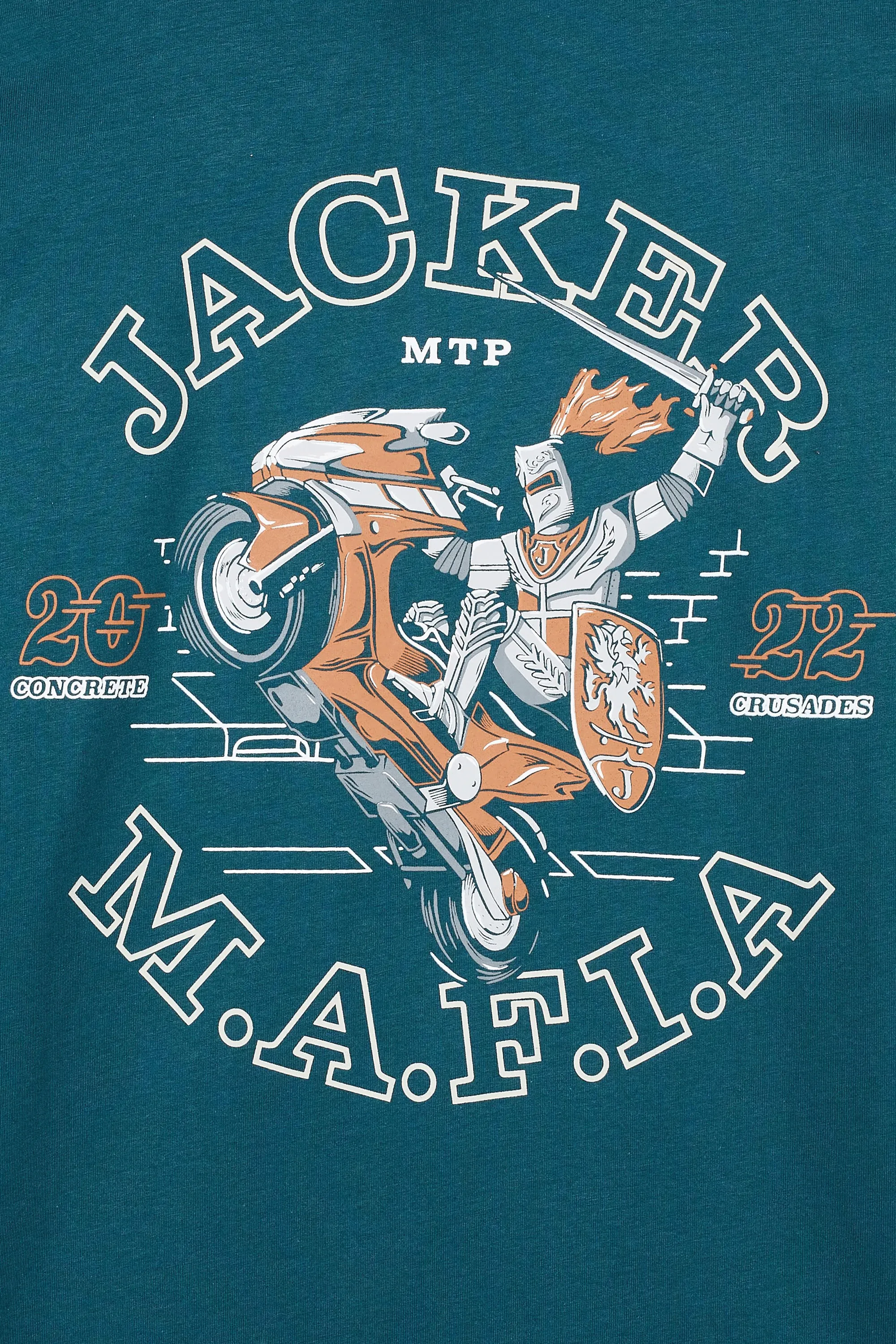 JACKER T-shirt Crusades Bleu