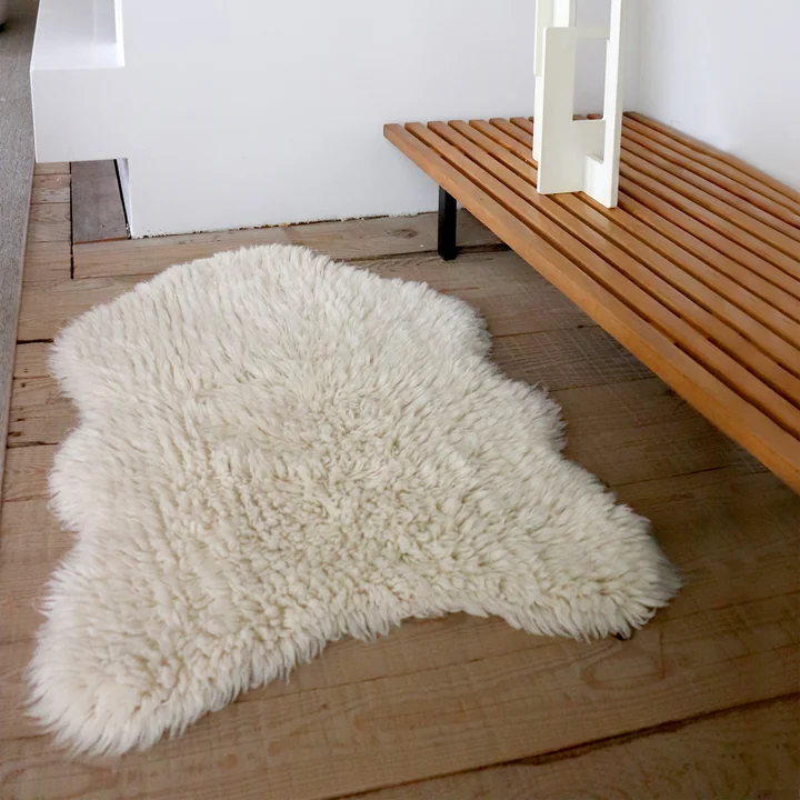 Lorena Canals - Wollteppich Woolly, 75 x 110 cm, sheep white