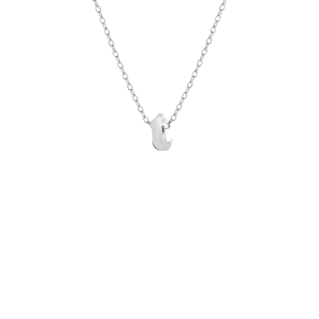 Stalen ketting met hanger letter