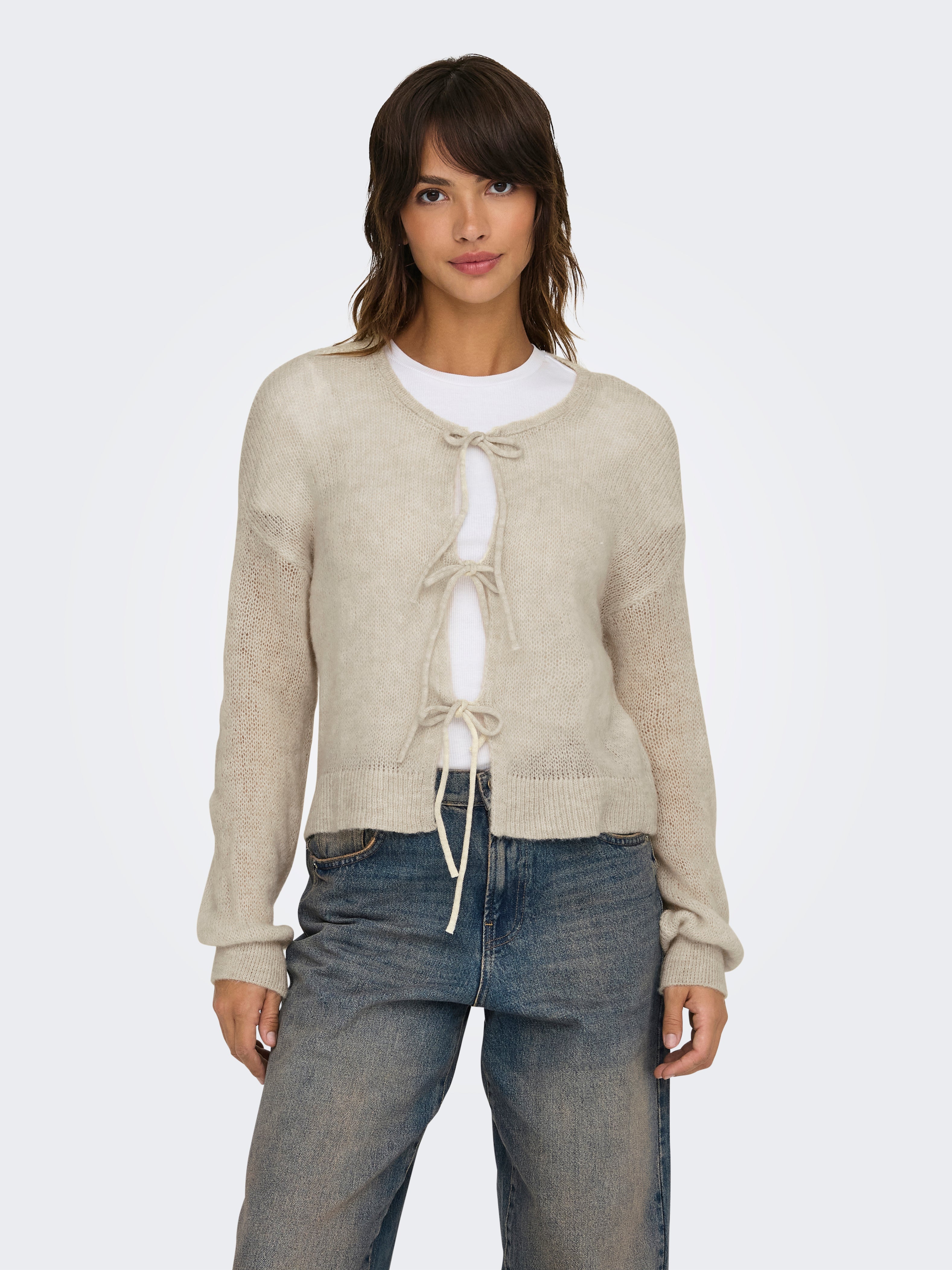 ONLMULINE Strickjacke Whitecap Gray