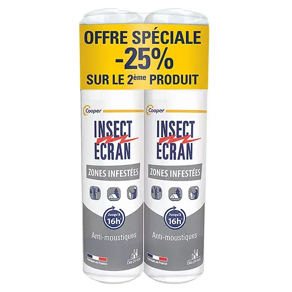 Spray Repelente de Mosquitos Insect Screen para Áreas Infestadas - A partir de 24 Meses - Pacote com 2 x 100ml