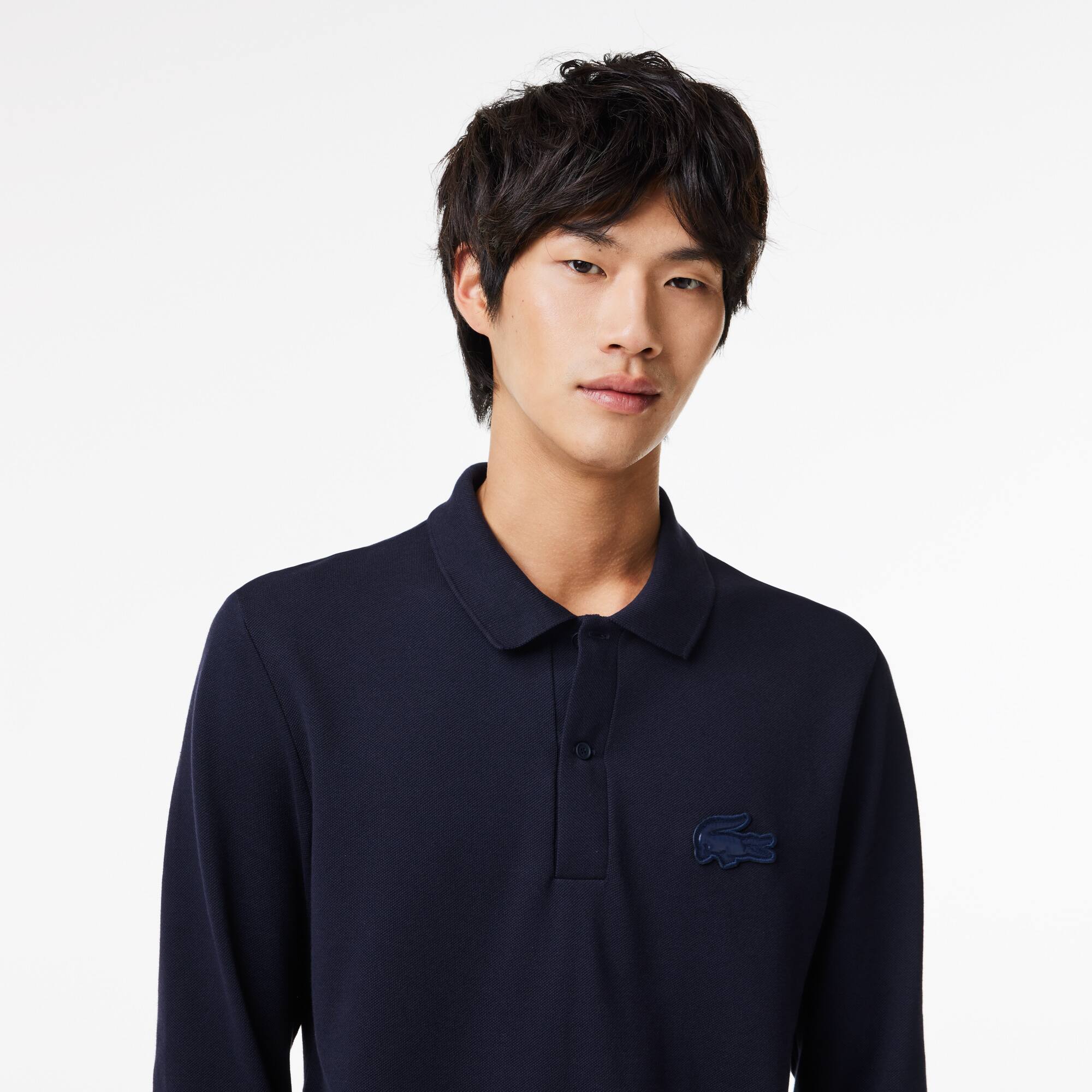 Originales L.12.12 Poloshirt aus Piqué langärmelig Lange Ärmel - Blau - Lacoste - Herren