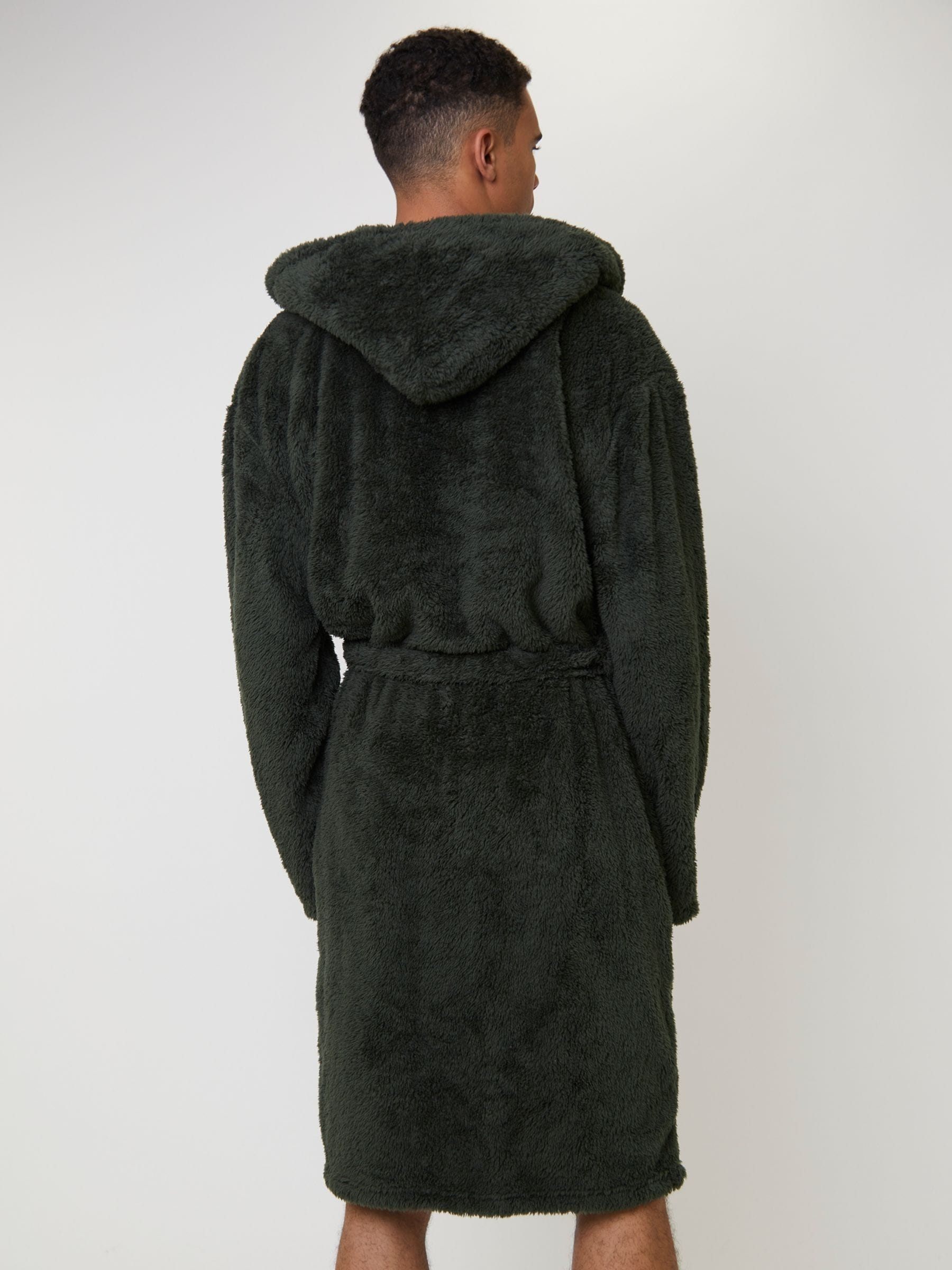 Groen - Loungeable Sherpa kamerjas met capuchon