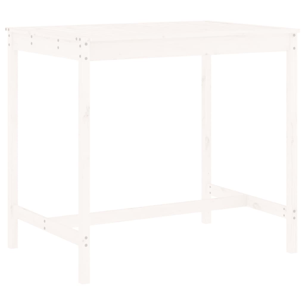 Ensemble de bar de jardin 5 pcs blanc bois massif de pin