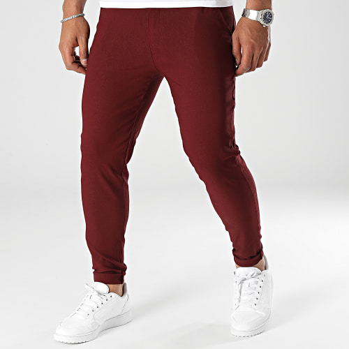 Lot De 2 Pantalons Chino Beige Bordeaux