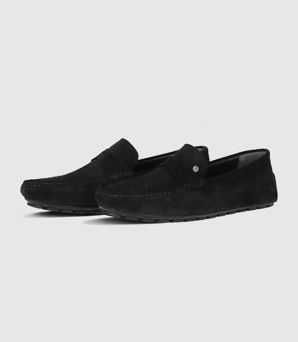 Mocassins en velours noir