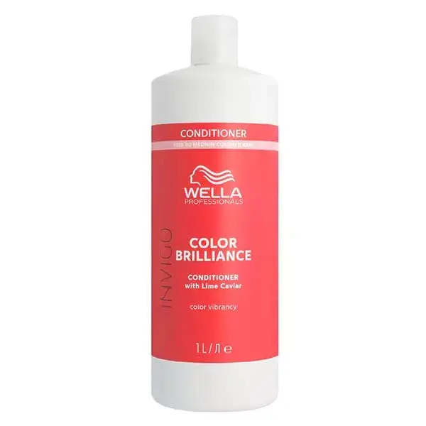 Condicionador Wella Professionals Invigo Color Brilliance para cabelos finos a médios coloridos, 1 litro.