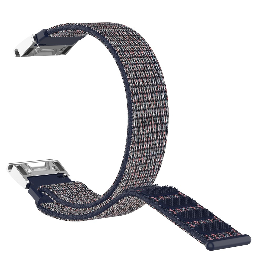 Garmin Fenix 6 / 6 Pro / 5 / 5 Plus / Forerunner 935 Nylon Klettverschluss Ersatz Armband (Gelenkumfang: 190-245mm) - Grau / Blau