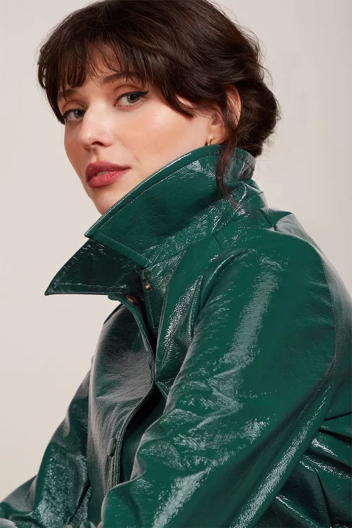 King Louie Isa Shine jacket in libel groen