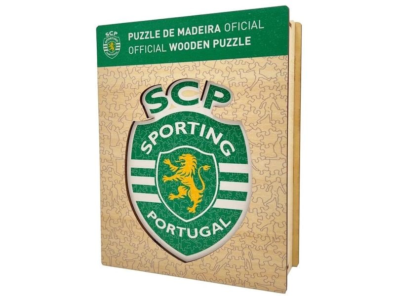Iconic Puzzle Sporting CP – Logo Offizielles Holzpuzzle, Grösse M